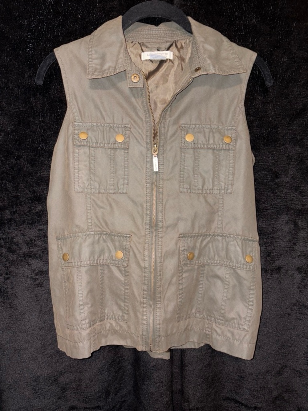 Liz Claiborne Safari Utility Vest PS GRN Utility Y2K EUC Gorpcore Cabin Cottage
